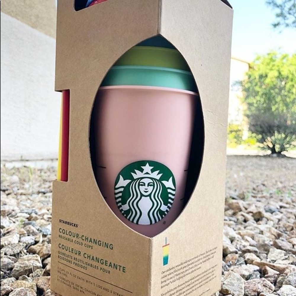 Starbucks Reusable Color Changing Cold Cup Set